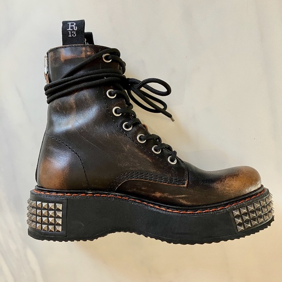 R13 Shoes - NEW in BOX R13 Studded Distressed Stacked Boots US 9.5 / EU 40
